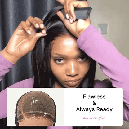 All-Day Comfort Glueless Wig – 7x6 HD Lace, Natural & Easy Fit
