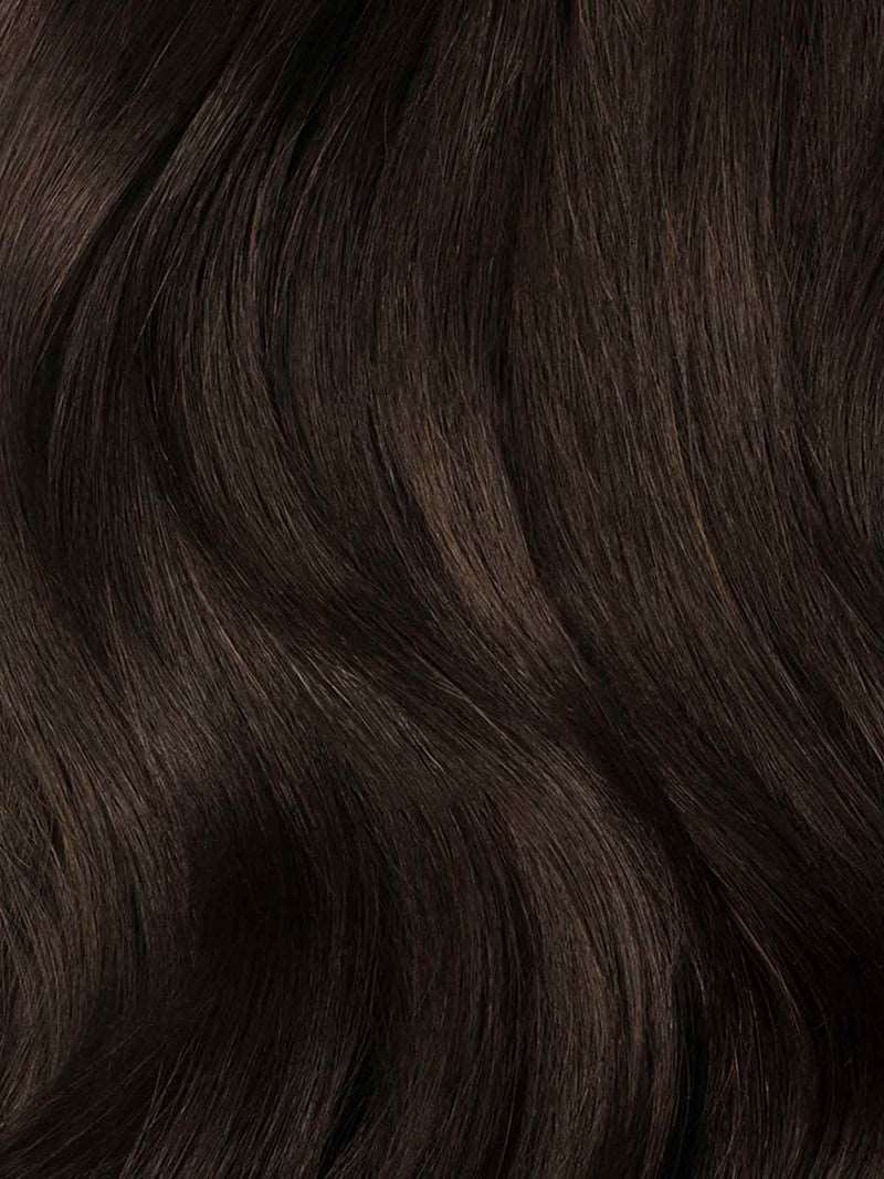 Dolly Halo Clips in Hair Extensions Mocha Brown Hightlight