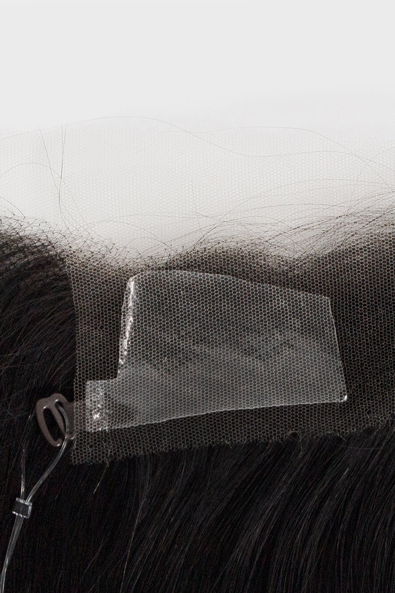 Aurora Hairline Topper: Breathable Lace|Halo Wire|Natural Look Natural Black #1B