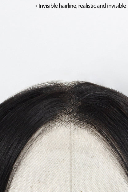 Aurora Hairline Topper: Breathable Lace|Halo Wire|Natural Look Natural Black #1B
