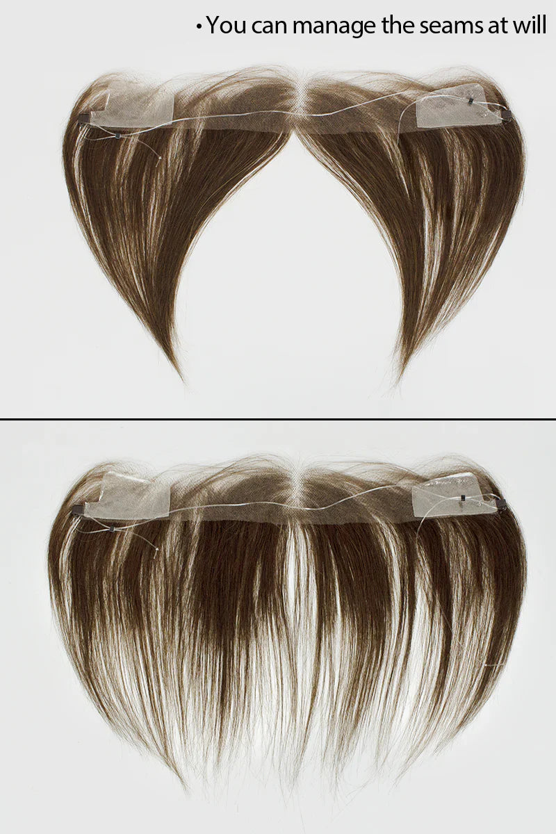 Aurora Hair Hairline Topper: Breathable Lace|Halo Wire|Natural Look Medium Brown #4