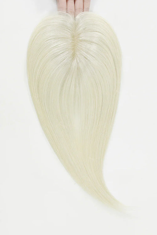 Flavia Silk Top Remy Human Hair Topper #Platinum Blonde #60