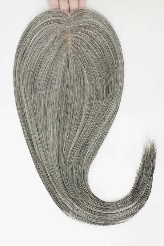 Flavia Silk Top Remy Human Hair Topper #Light Grey