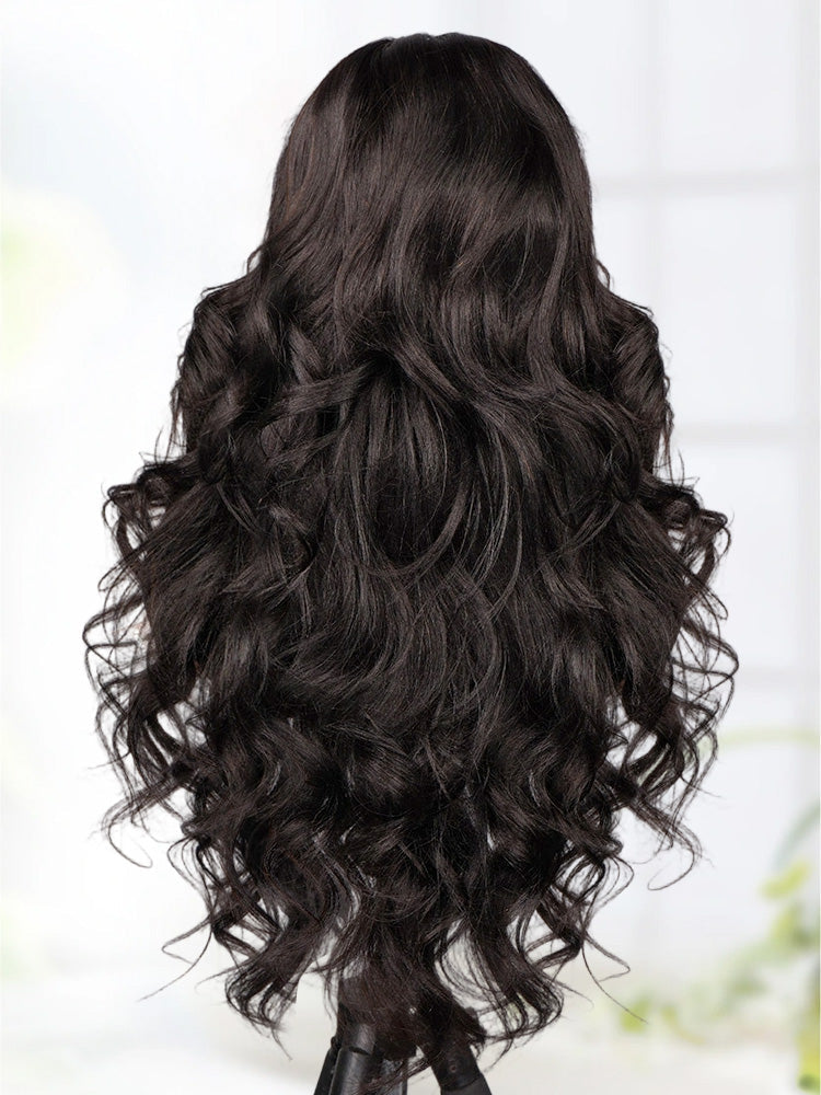 belvedon-Styled Butterfly Cut Layered Yaki Straight Glueless Install Half Wig With Draw-string Beginner Friendly